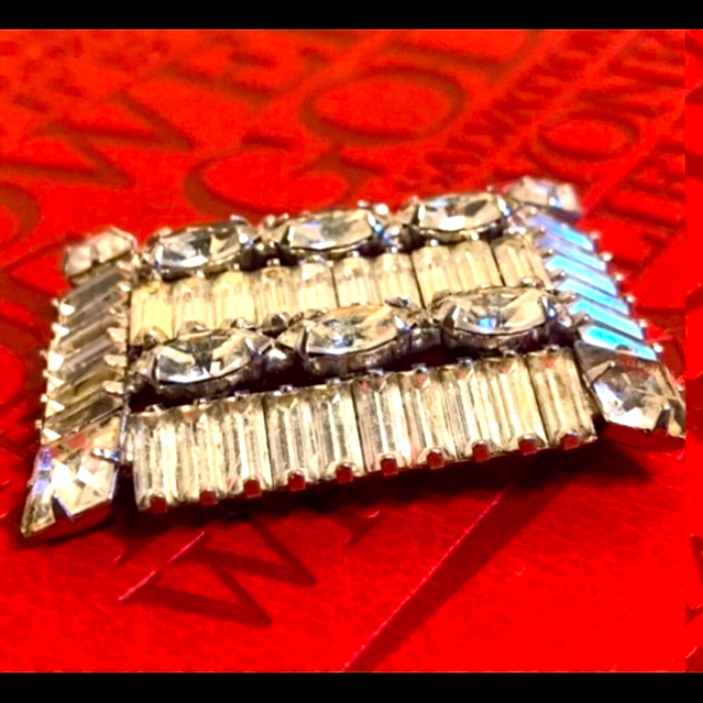 Sale! Warner Rhinestone Brooch Pin